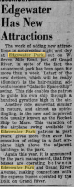 Edgewater Park - April 26 1941 Article (newer photo)